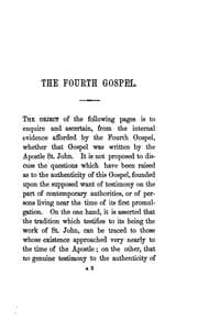 Tapa de Was st. John the author of the fourth Gospel? By a layman, formerly fellow of Trinity coll ...