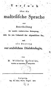 Tapa de Versuch über die maltesische Sprache zur Beurtheilung der neulich Wiederhohlten Behauptung: Dass ..