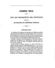 Tapa de Sur les propriétés des fonctions définies par les équations aux différences ..