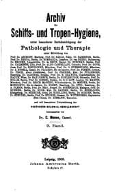 Tapa de Archiv für Schiffs- und Tropen-hygiene