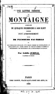 Tapa de Une lettre inédite de Montaigne à Henri IV: accompagne?e de quelques recherches a? son sujet