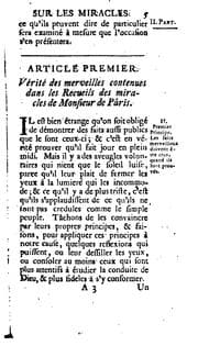 Tapa de Recueil des miracles operés au tombeau de M. de Paris diacre: avec les requêtes présentées à ...