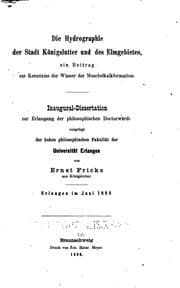 Tapa de Die Hydrographie der Stadt Königslutter und des Elmgebietes: Ein Beitrag zur ...