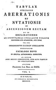 Tapa de Tabvlae speciales aberrationis et nvtationis in ascensionem rectam et in declinationem ad ...
