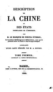 Tapa de Description de la Chine et des états tributaires de l'empereur