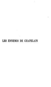 Tapa de Études littéraires sur le XVIIe siècle: Les ennemis de Chapelain