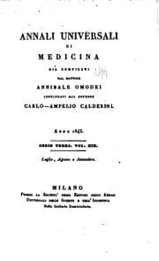 Tapa de Annali universali di medicina