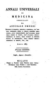 Tapa de Annali universali di medicina