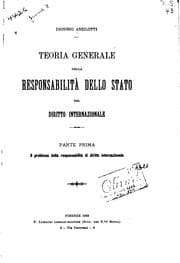 Tapa de Teoria generale della responsabilità dello stato nel diritto internazionale