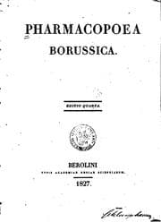 Tapa de Pharmacopoca borussica