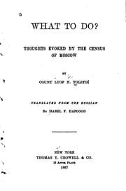 Tapa de What to do? Thoughts evoked by the census of Moscow