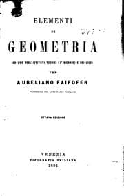Tapa de Elementi di geometria ad uso degl' instituti tecnici (10biennio) e dei licei