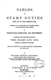 Tapa de Tables of stamp duties from 1815 to the present time