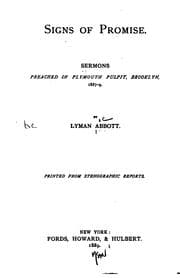 Tapa de Signs of Promise: Sermons Preached in Plymouth Pulpit, Brooklyn, 1887-9