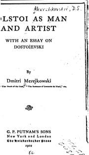Tapa de Tolstoi as Man and Artist: With an Essay on Dostoïevski