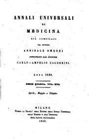 Tapa de Annali universali di medicina