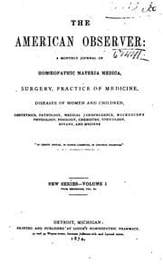 Tapa de American Observer Medical Monthly