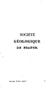 Tapa de Bulletin / Societe geologique de France