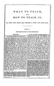 Tapa de What to Teach, and how to Teach it So that the Child May Become a Wise and Good Man