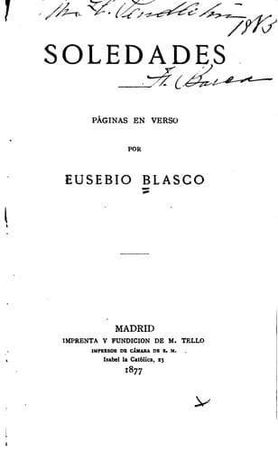Tapa de Soledades: Paginas en verso