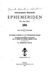 Tapa de Astronomisch-nautische Ephemeriden