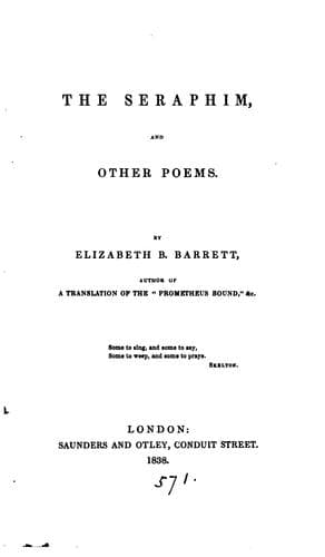 Tapa de The seraphim, and other poems, by E.B. Barrett