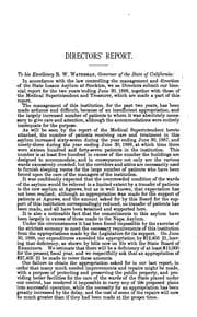 Tapa de Report (Stockton State Hospital (Calif.)). 1877
