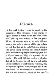 Tapa de The substitution of similars, the true principle of reasoning, derived from a modification of ..