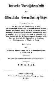 Tapa de Deutsche Vierteljahrsschrift fuer oeffentliche Gesundheitspflege