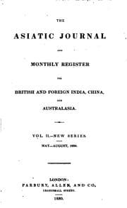 Tapa de The Asiatic Journal and Monthly Register for British India and Its Dependencies