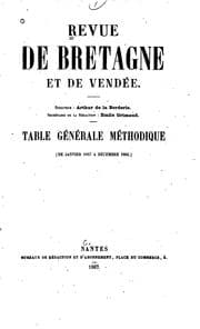 Tapa de Revue de Bretagne et de Vendée