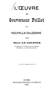 Tapa de L'oeuvre du gouverneur feillet