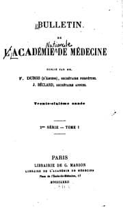 Tapa de Bulletin de l'academie de medecine