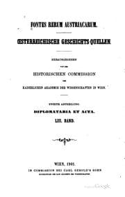 Tapa de Fontes rerum Austriacarum