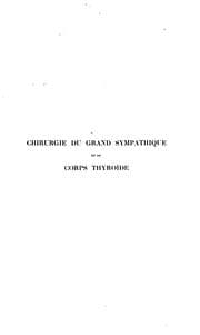 Tapa de Grand Sympathique et corps thyroide