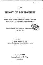 Tapa de The Theory of Development: A Criticism of Dr. Newman's Essay on the Development of Christian ..