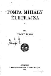 Tapa de Tompa Mihály életrajza