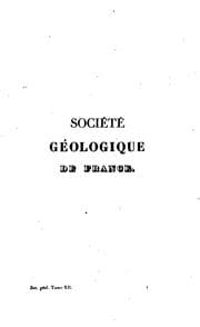 Tapa de Bulletin / Societe geologique de France
