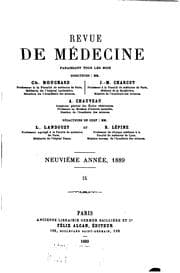 Tapa de Revue de medecine