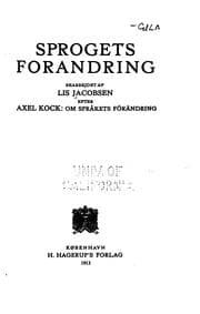 Tapa de Sprogets Forandring