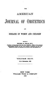 Tapa de The American Journal of Obstetrics and Diseases of Women and Children
