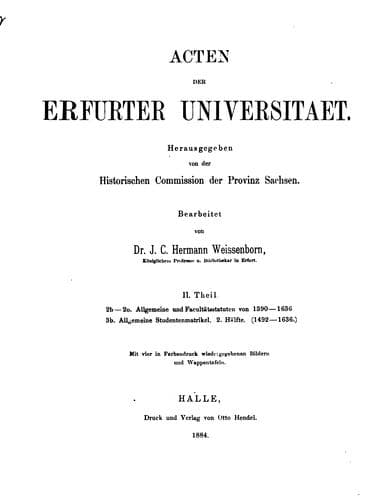 Tapa de Acten der Universitaet