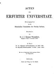 Tapa de Acten der Universitaet
