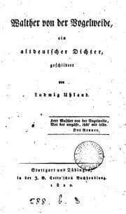 Tapa de Walther von der Vogelweide, ein altdeutscher Dichter