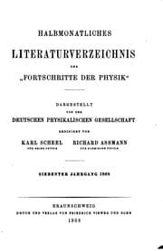 Tapa de Halbmonatliches Literaturverzeichnis der"fortschritte der Physik ...