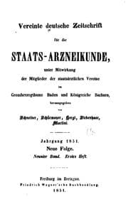 Tapa de Annalen der Staatsarzneikunde