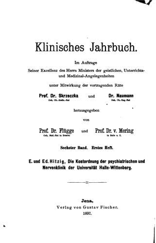Tapa de Klinisches Jahrbuch