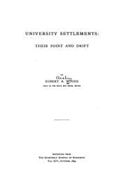 Tapa de University Settlements: Their Point and Drift