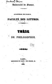 Tapa de Thèse de philosophie
