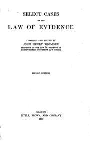 Tapa de Select cases on the law of evidence